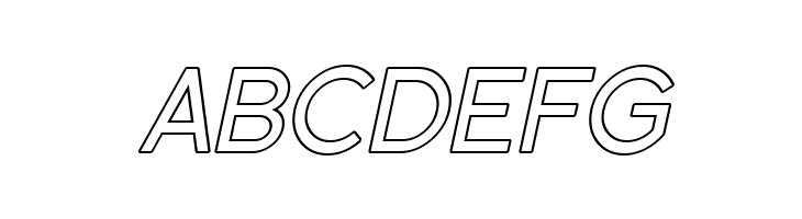 SF Florencesans Outline Italic  Free Fonts Download