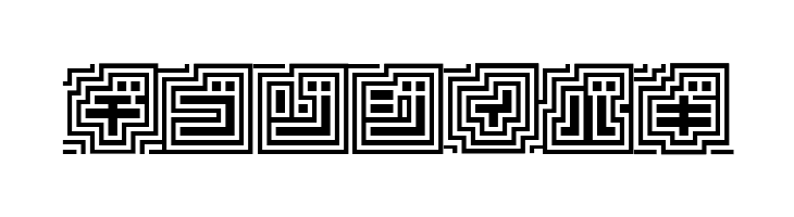 D3 Labyrinthism katakana  Free Fonts Download