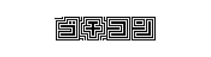 D3 Labyrinthism katakana  Free Fonts Download