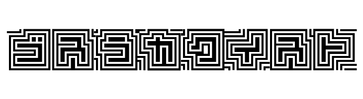 D3 Labyrinthism katakana  Free Fonts Download