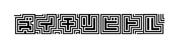 D3 Labyrinthism katakana  Free Fonts Download