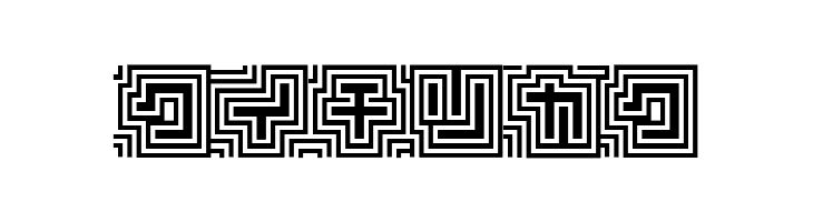 D3 Labyrinthism katakana  Free Fonts Download