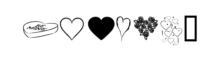 Hearts BV  Free Fonts Download