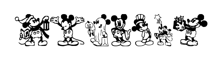 Mickey Mousebats  Free Fonts Download
