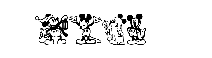 Mickey Mousebats  Free Fonts Download