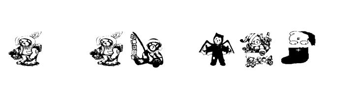 AEZholidaybears  Free Fonts Download