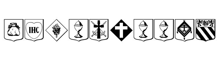 Christian Icons C SaintsAtoJ  Free Fonts Download
