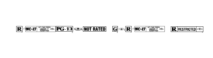 MovieRatingsAndFormats  Free Fonts Download