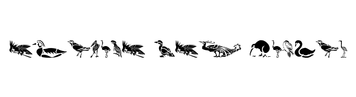 HFF Bird Stencil  Free Fonts Download