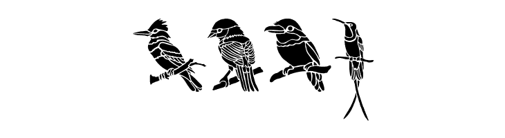 HFF Bird Stencil  Free Fonts Download