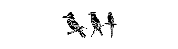 HFF Bird Stencil  Free Fonts Download