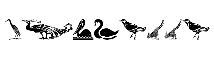 HFF Bird Stencil  Free Fonts Download