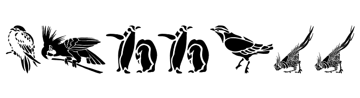 HFF Bird Stencil  Free Fonts Download