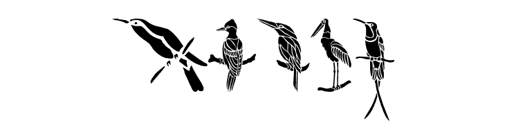 HFF Bird Stencil  Free Fonts Download