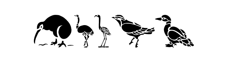 HFF Bird Stencil  Free Fonts Download
