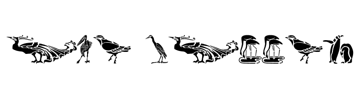HFF Bird Stencil  Free Fonts Download