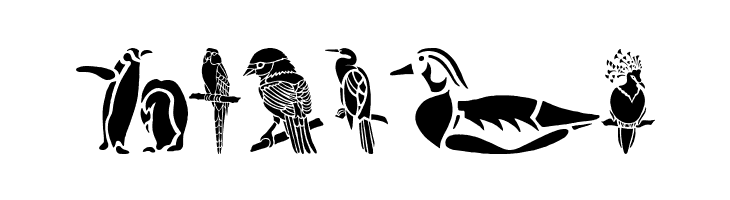 HFF Bird Stencil  Free Fonts Download