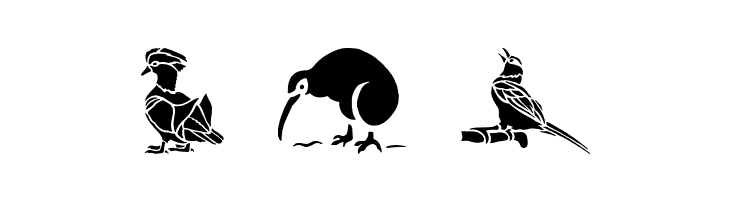 HFF Bird Stencil  Free Fonts Download