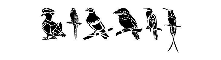 HFF Bird Stencil  Free Fonts Download