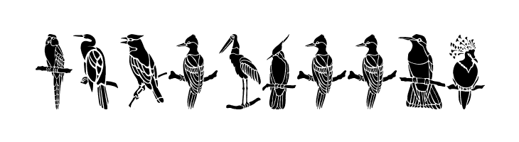 HFF Bird Stencil  Free Fonts Download