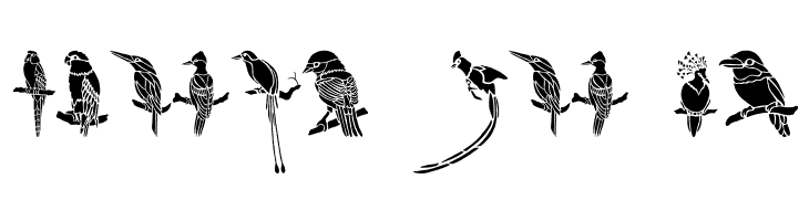 HFF Bird Stencil  Free Fonts Download