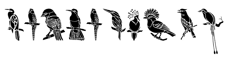 HFF Bird Stencil  Free Fonts Download