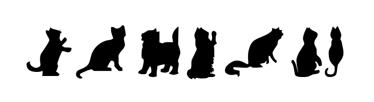 Cat Silhouettes  Free Fonts Download