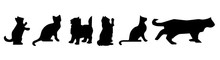 Cat Silhouettes  Free Fonts Download