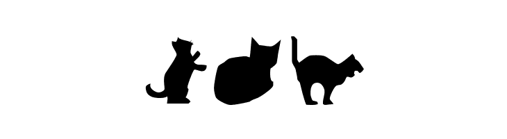 Cat Silhouettes  Free Fonts Download