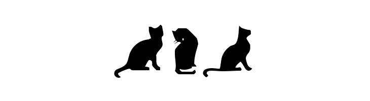 Cat Silhouettes  Free Fonts Download