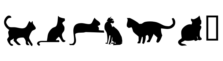 Cat Silhouettes  Free Fonts Download