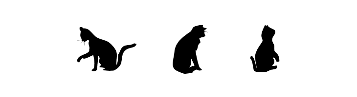 Cat Silhouettes  Free Fonts Download