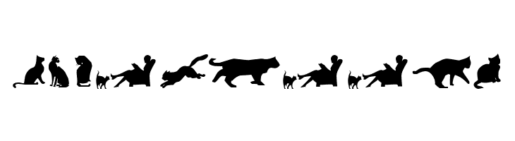 Cat Silhouettes  Free Fonts Download