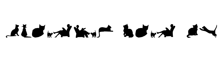 Cat Silhouettes  Free Fonts Download