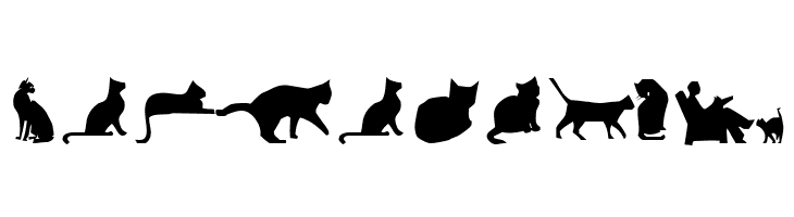 Cat Silhouettes  Free Fonts Download