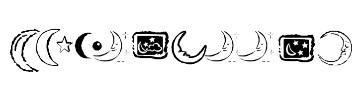 KR Crescent Moons  Free Fonts Download