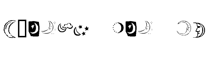 KR Crescent Moons  Free Fonts Download