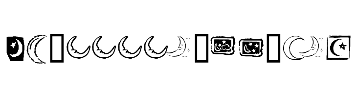 KR Crescent Moons  Free Fonts Download