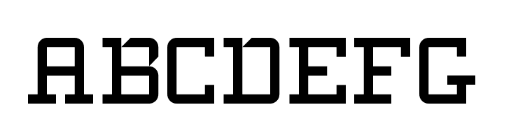 ABCDEFG SlabStruct Too Regular Font