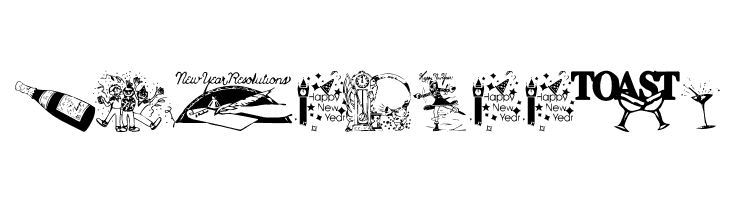 NewYearBats  Free Fonts Download