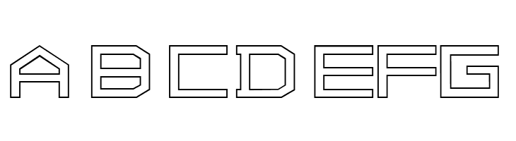 ABCDEFG ALPHA    OUTLINE Font