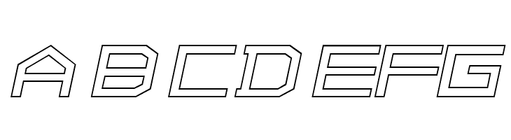 ALPHA    OUTLINE Italic  Free Fonts Download