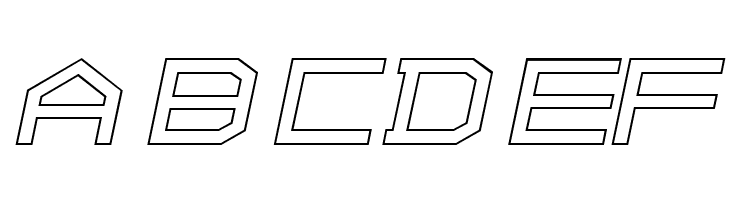 ALPHA    OUTLINE Italic  Free Fonts Download