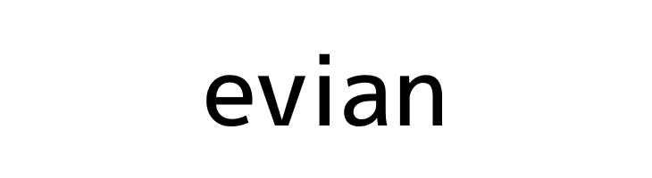 evian M+ 2p medium Font