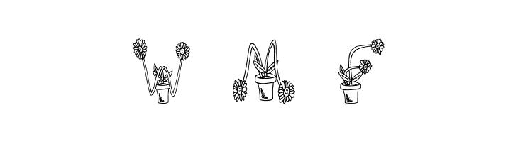 FlowerSketches  Free Fonts Download