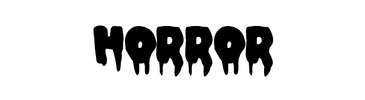 HORROR Double Feature Font