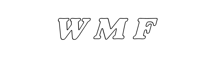 Alfredo Heavy Hollow Italic  Free Fonts Download