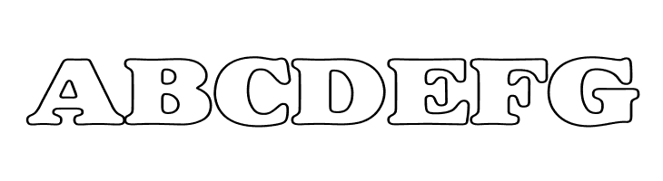 Alfredo Heavy Hollow Wide  Free Fonts Download