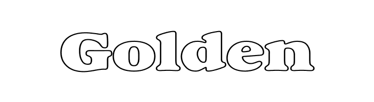Golden Alfredo Heavy Hollow Wide Font