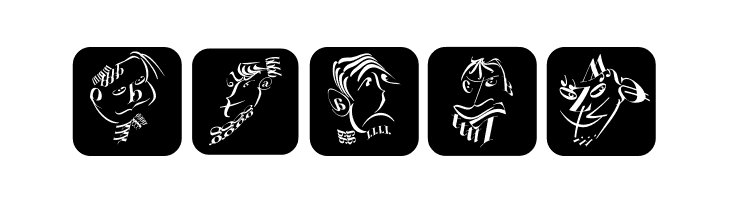 TypographicHeadPaintings  Free Fonts Download